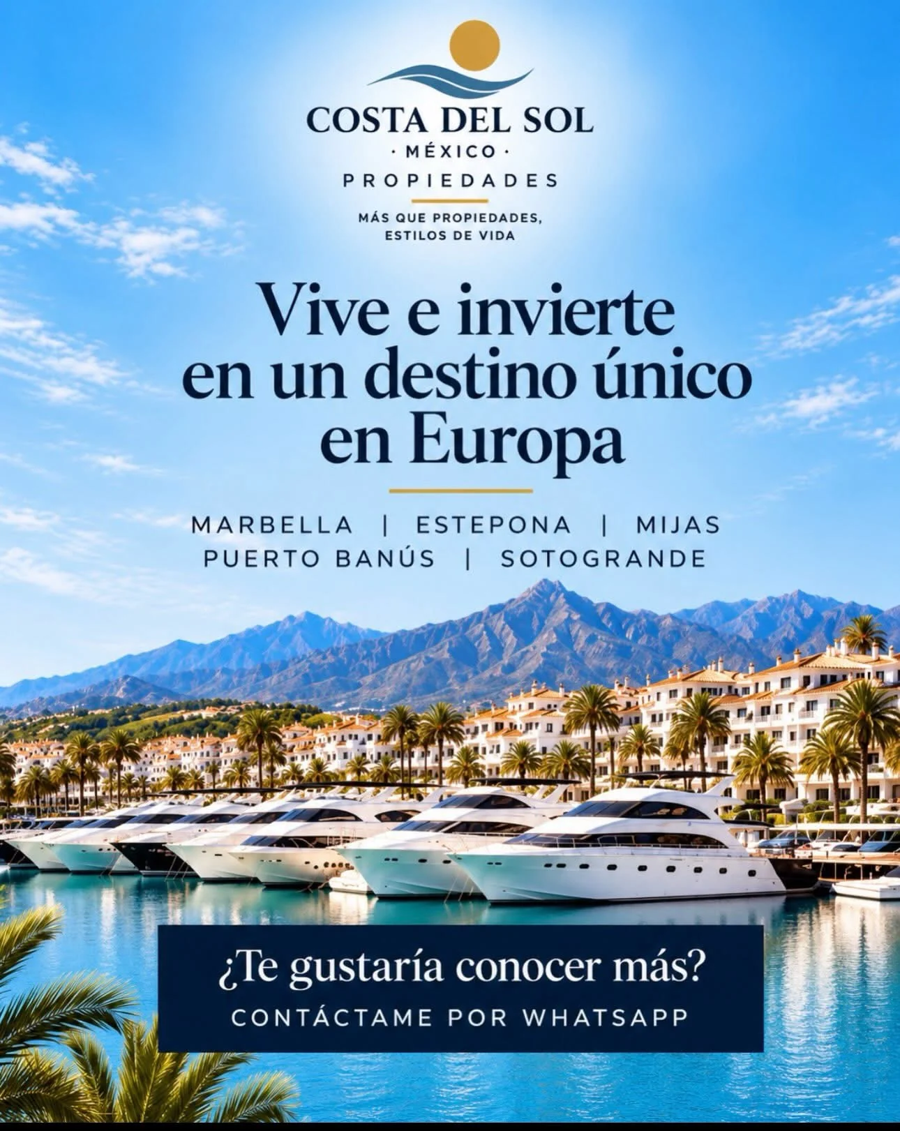 Marina y paisaje de la Costa del Sol